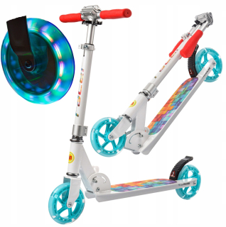 METEOR Classic City Scooter Nastaviteľné skladacie LED kolieska 140 mm